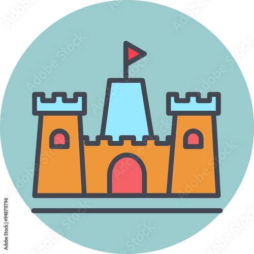 Sandcastle Vector Icon