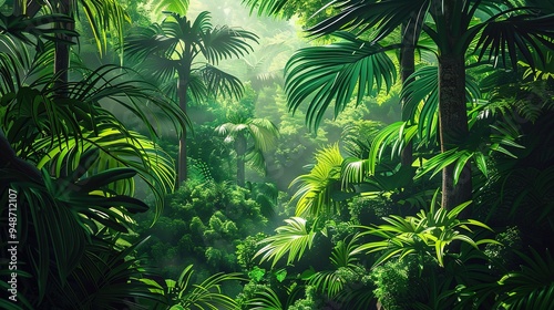 Lush green forest wallpaper