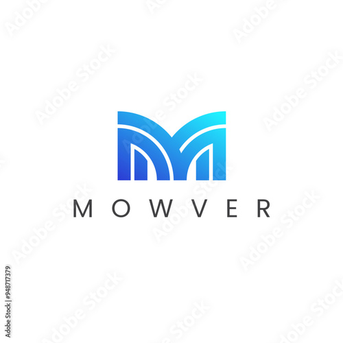 Letter M Mowver Logo Vector