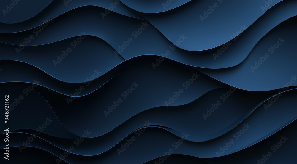 Abstract Dark Blue Layered Wave Background Abstract Dark Blue Layered Wave Background