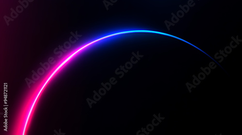 El resplandor de un horizonte futurista en colores neón al caer la noche