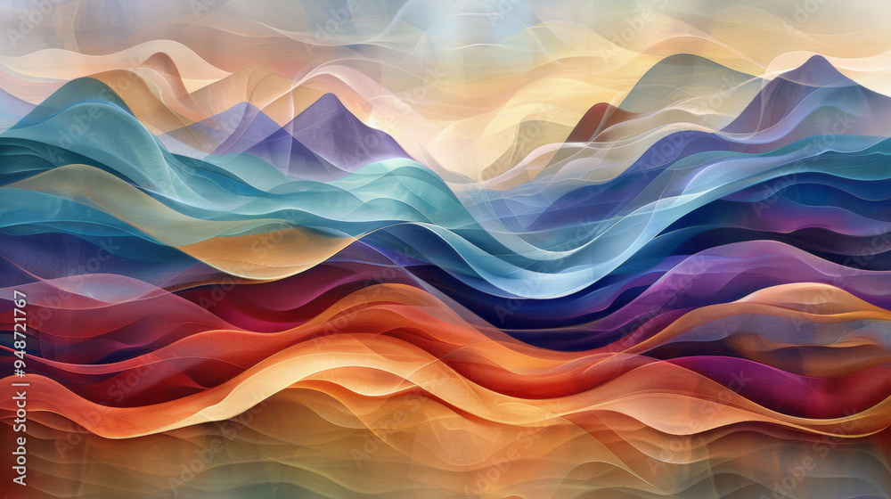 An abstract mountainous landscape background An abstract mountainous landscape background