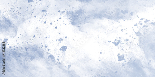 Beautiful abstract watercolor clear light blue and blue sky with white clouds. Blue sky background and white blurry, clear, and puffy clouds. Smoky blue vintage marbled texture. Creative stone art.