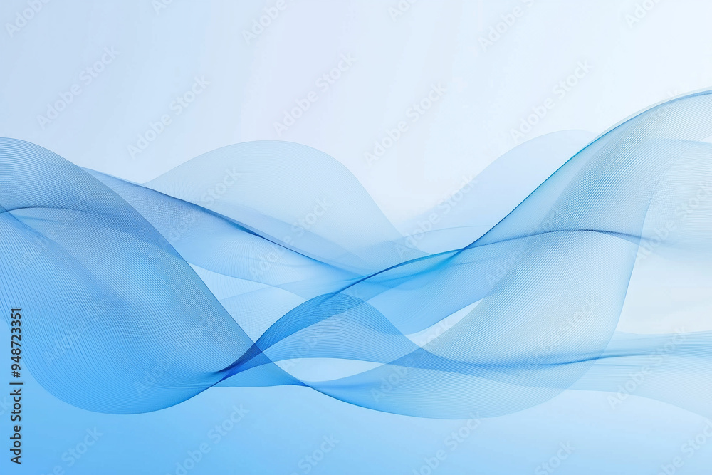 Obraz premium Abstract Light Blue Wavy Background