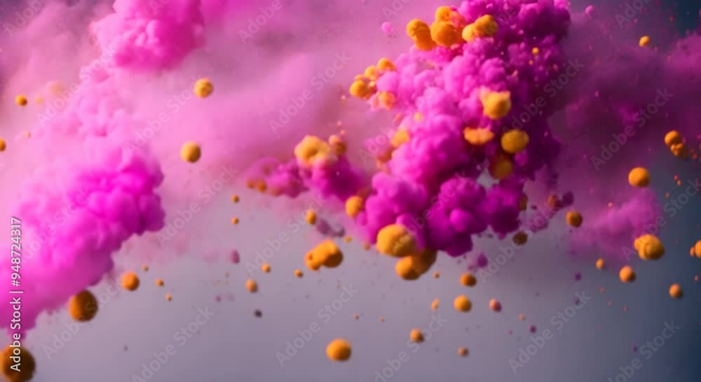 Abstract colored powder splashes 4k animation Abstract colored powder splashes 4k animation