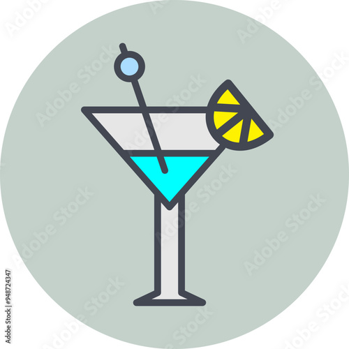 Martini Vector Icon