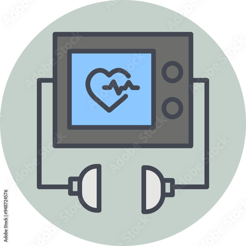 Defibrillator Vector Icon