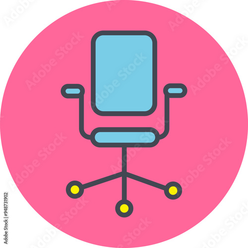 Office Chair II Vector Icon