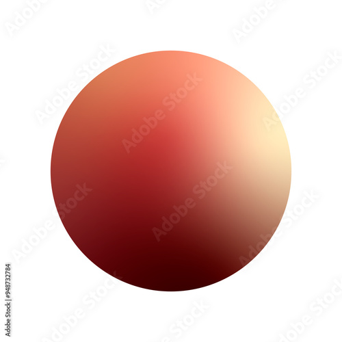 Wallpaper Mural abstract 3d sphere Ball circle illustration glossy red color Torontodigital.ca