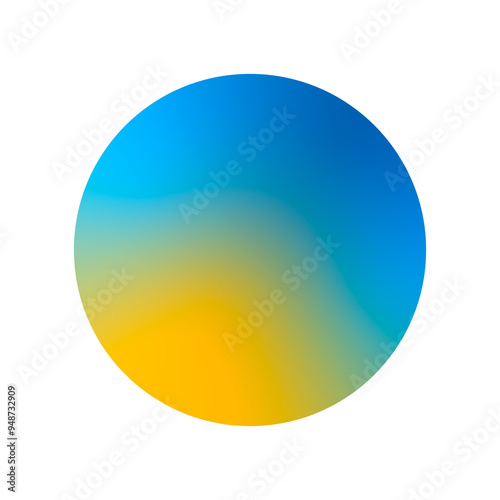 abstract 3d sphere Ball circle illustration orange blue color