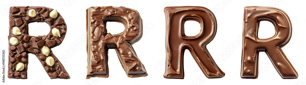 Chocolate alphabet, Letter R PNG set Chocolate alphabet, Letter R PNG set