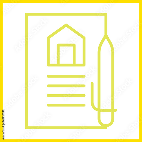 Lease Agreement icon Design