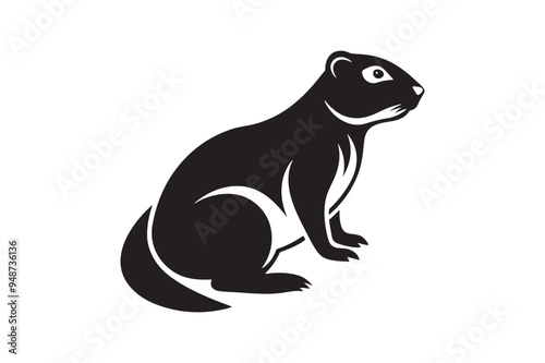 Prairie Dog silhouette vector illustration