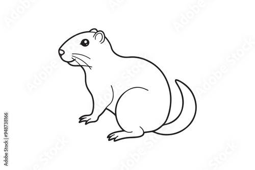 Prairie Dog silhouette vector illustration