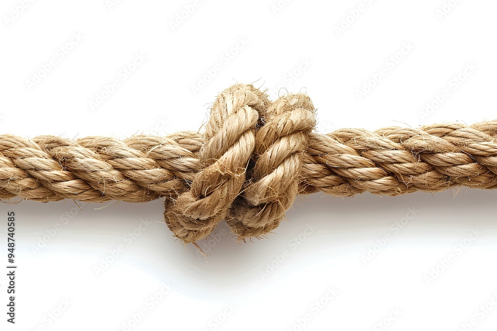 A close up of a rope with a knot