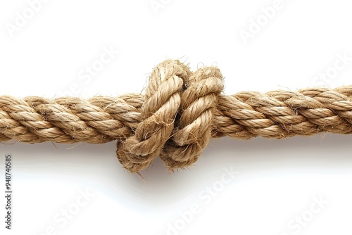 A close up of a rope with a knot