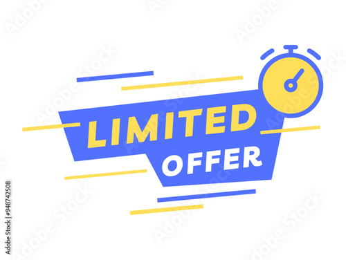 Special Offer Comic Style Burst Banner with Green and Yellow Text