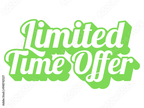 Special Offer Comic Style Burst Banner with Green and Yellow Text
