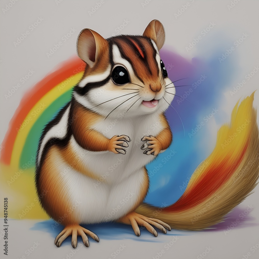 multi color squirrel chipmunk on a branch multi color squirrel chipmunk on a branch