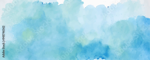 sky-blue watercolor background  