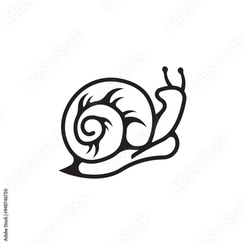 snail logo vector icon illustration design