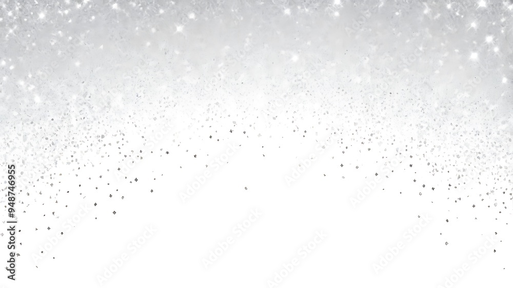 White background with Silver sparkles glitter in the corners abstract background White background with Silver sparkles glitter in the corners abstract background
