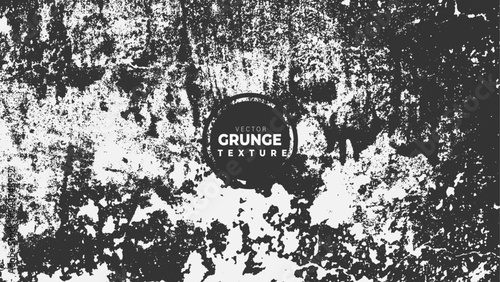 Black and white abstract destress grunge texture vector background 