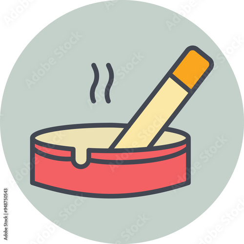 Ashtray Vector Icon