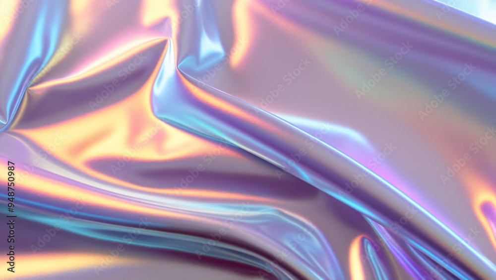 Iridescent Metallic Fabric in Pastel Shades Iridescent Metallic Fabric in Pastel Shades