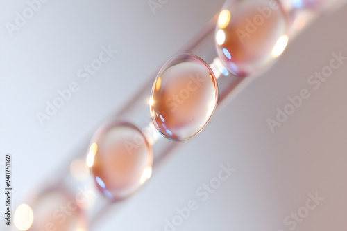 Ultra-Realistic Raw Butylene Glycol Texture on Clean White Background