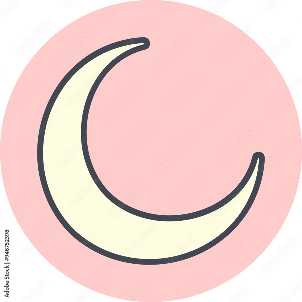 Fototapeta premium New Moon Vector Icon
