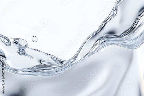 Ultra-Realistic Raw Butylene Glycol Texture on Clean White Background photo