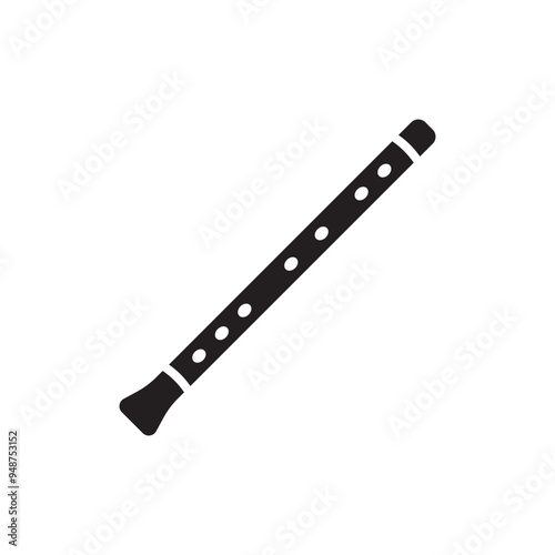 Bamboo flute logo icon design vector illustration