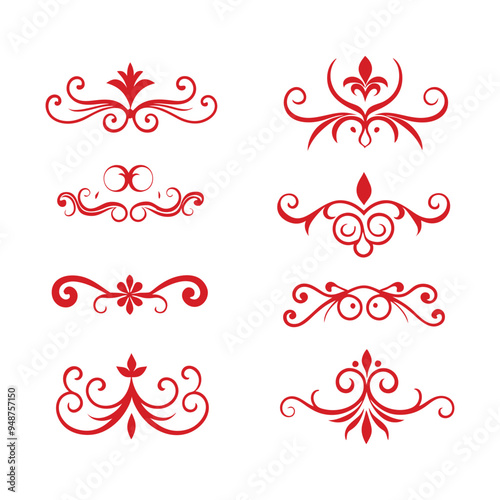 Elegant vintage decorative elements vector collection.