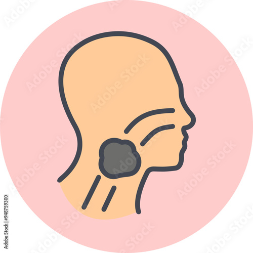 Throat Cancer Vector Icon