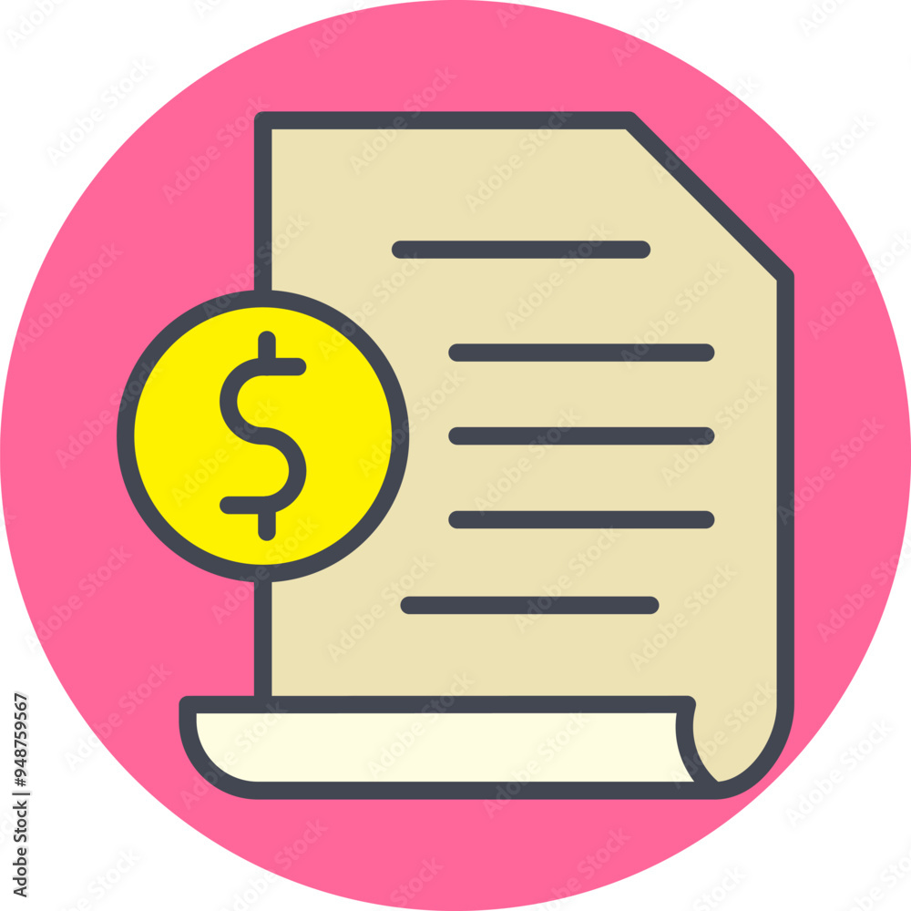 Invoice Vector Icon Invoice Vector Icon