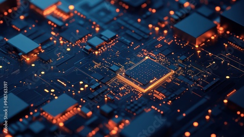 Wallpaper Mural Close Up of a Circuit Board Torontodigital.ca