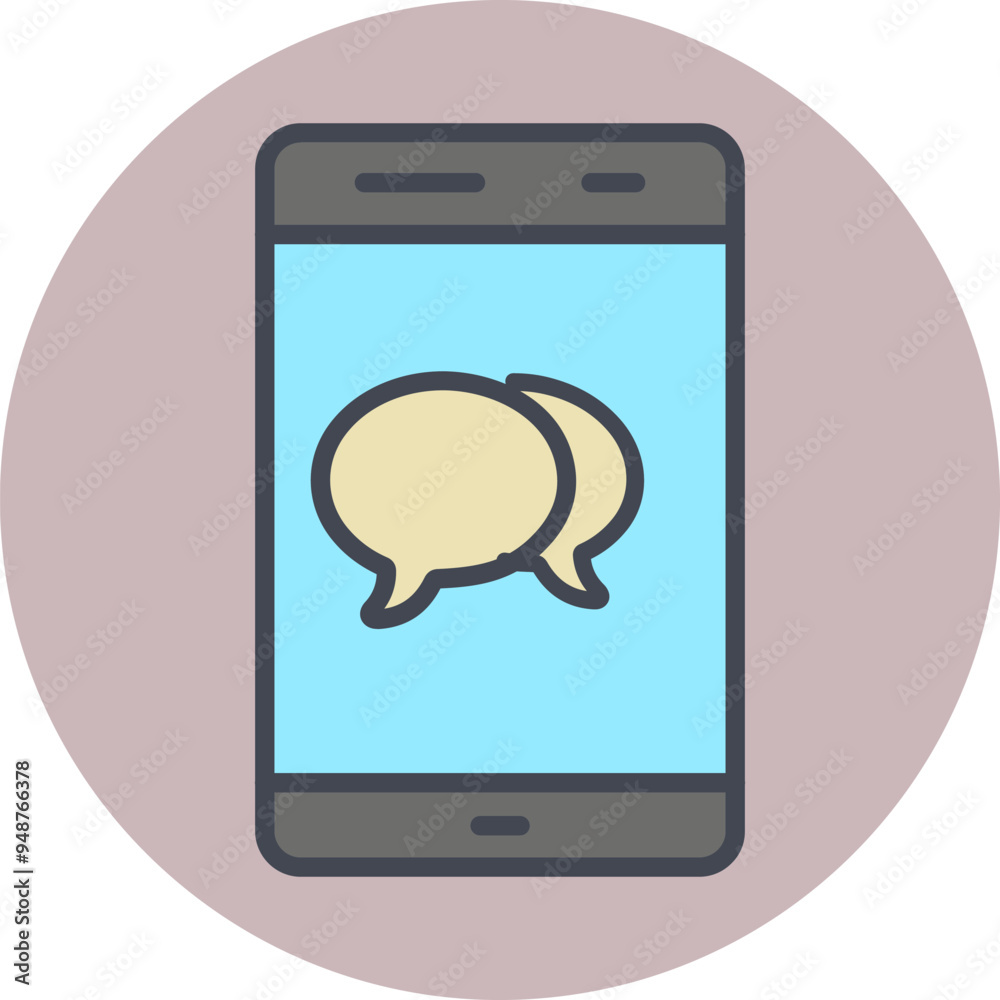 Double Message Bubble Vector Icon Double Message Bubble Vector Icon