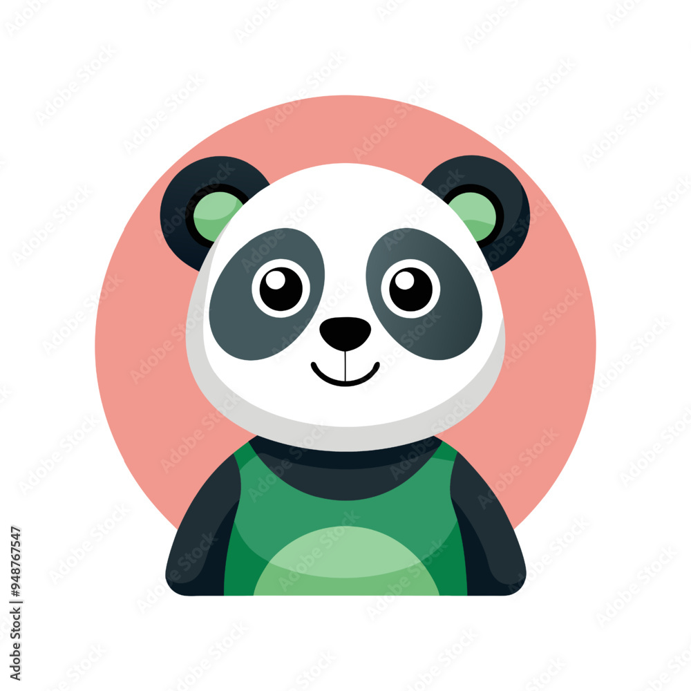 Vector illustration of cute panda icon Vector illustration of cute panda icon