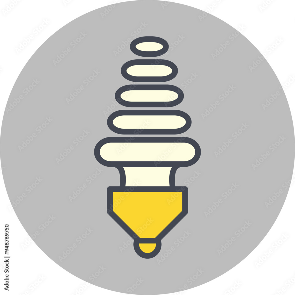 Energy Saver Bulb Vector Icon Energy Saver Bulb Vector Icon