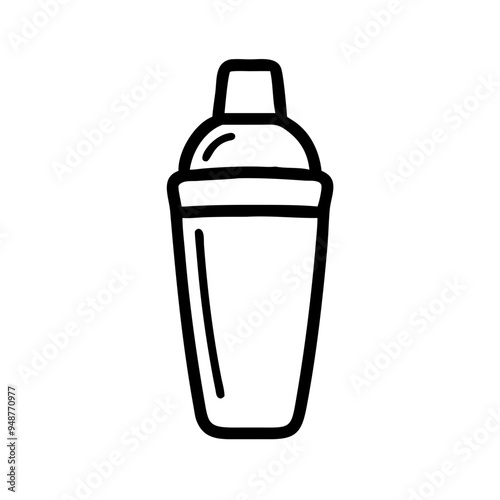Outline icon of  a cocktail shaker, Modern simple vector illustration