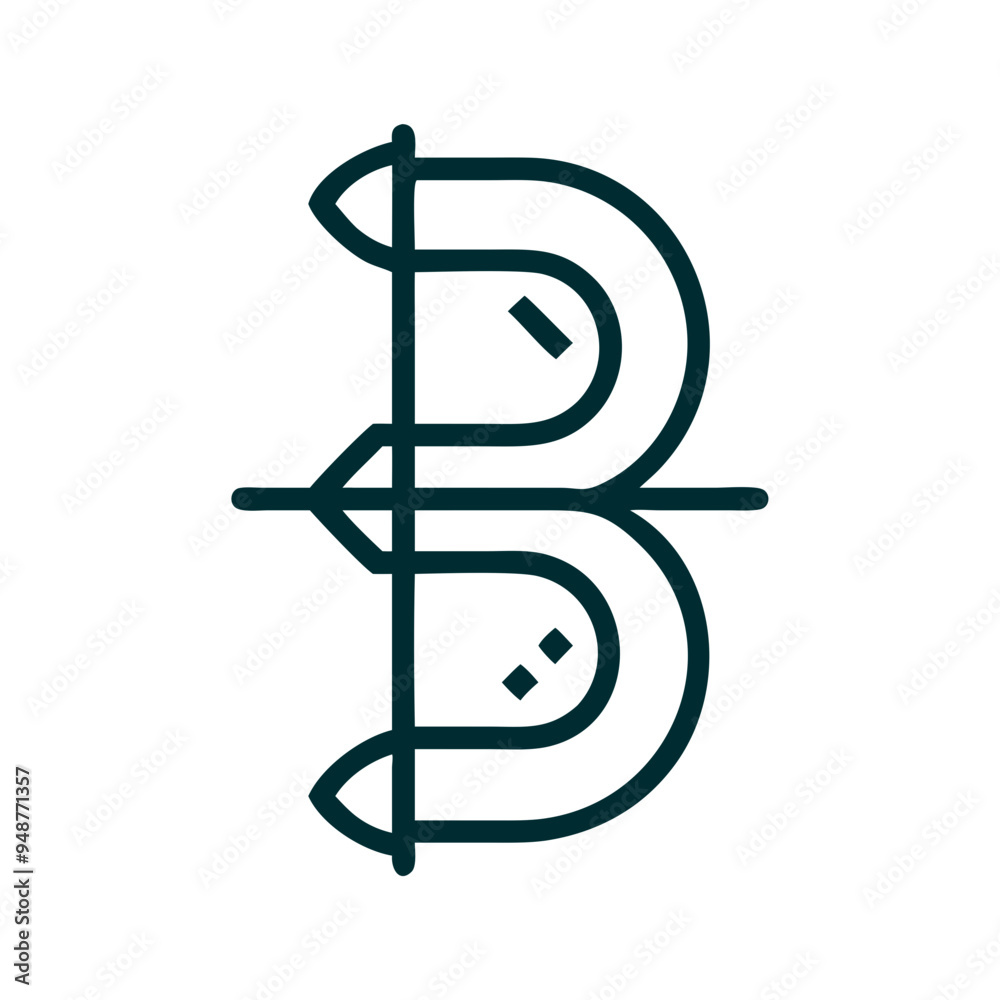 Modern Minimalistic Vector Logo Featuring the Letter B with Geometric Design and Clean Lines Modern Minimalistic Vector Logo Featuring the Letter B with Geometric Design and Clean Lines