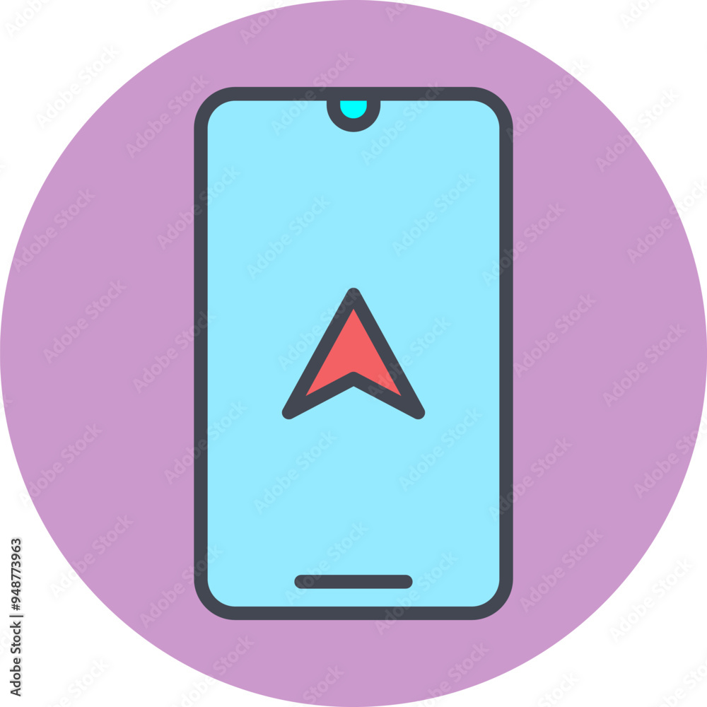 Mobile(GPS) Vector Icon