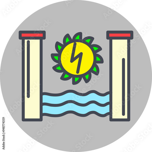 Hydro Power Vector Icon