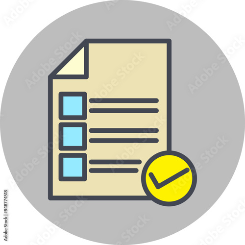 Valid Document Vector Icon
