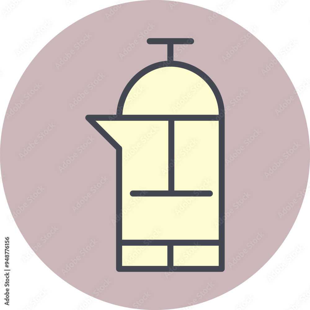 French Press Vector Icon