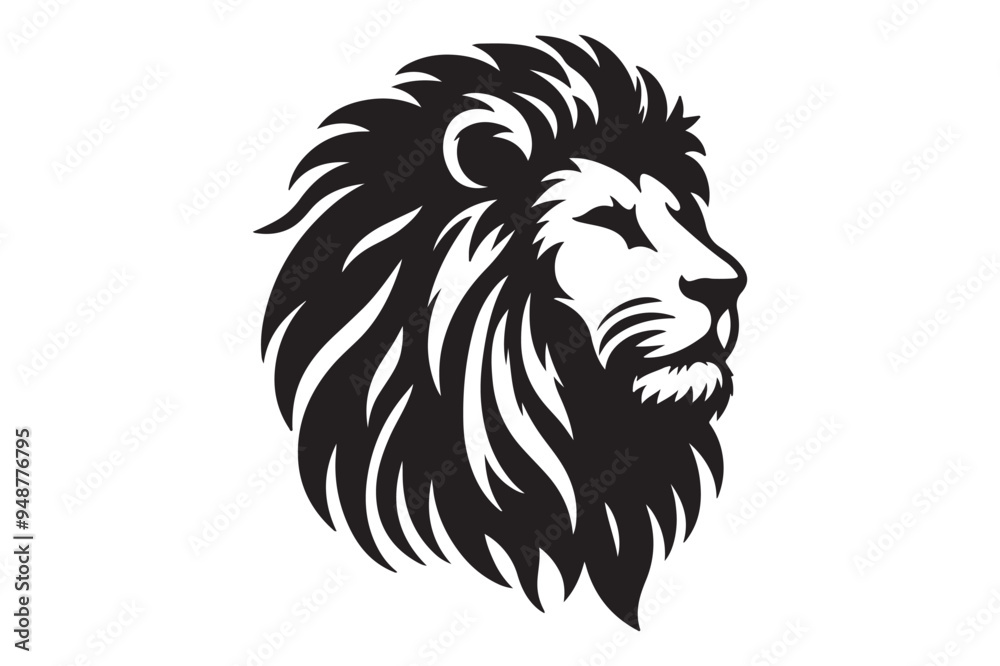 lion head silhouette vector illustration lion head silhouette vector illustration