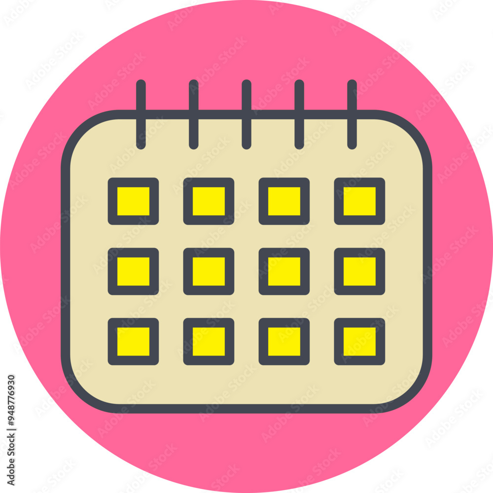 Marked Calendar Vector Icon Marked Calendar Vector Icon