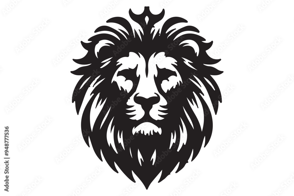 lion head silhouette vector illustration lion head silhouette vector illustration