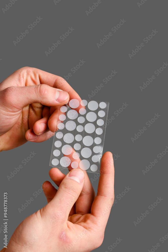 Acne pimple patch effective bandage to clean your face from open and closed pimples. Acne pimple patch that helps to get rid of zits on problematic parts of skin. Acne pimple patch effective bandage to clean your face from open and closed pimples. Acne pimple patch that helps to get rid of zits on problematic parts of skin.